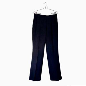 Doc & Amelia Classic Fit Straight Leg Pleated Trousers in Navy - Size 4